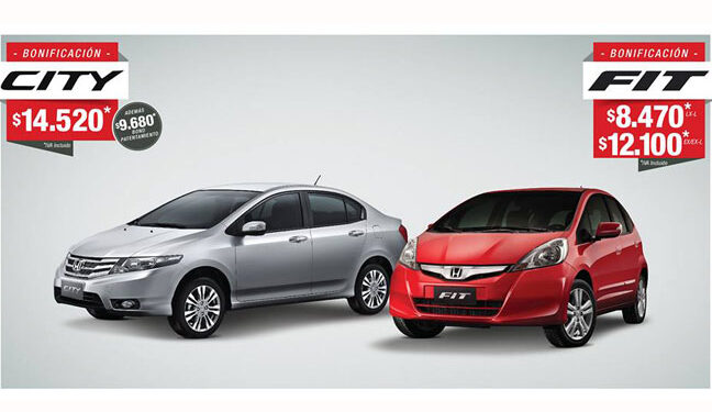 Promo de Honda: bonificaciones para City y Fit