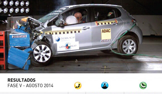 El Peugeot 208, el Fiat Palio y Chevrolet Onix mejoran los resultados de su seguridad