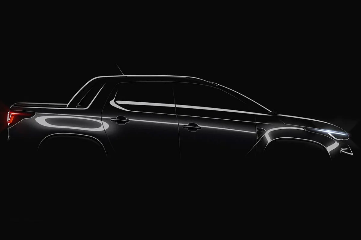 Fiat difundió la primera imagen oficial de la nueva Strada 2020 cuatro puertas