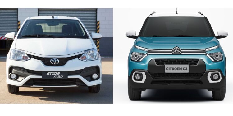 Citroën C3 vs Toyota Etios: precios de los más baratos de Argentina