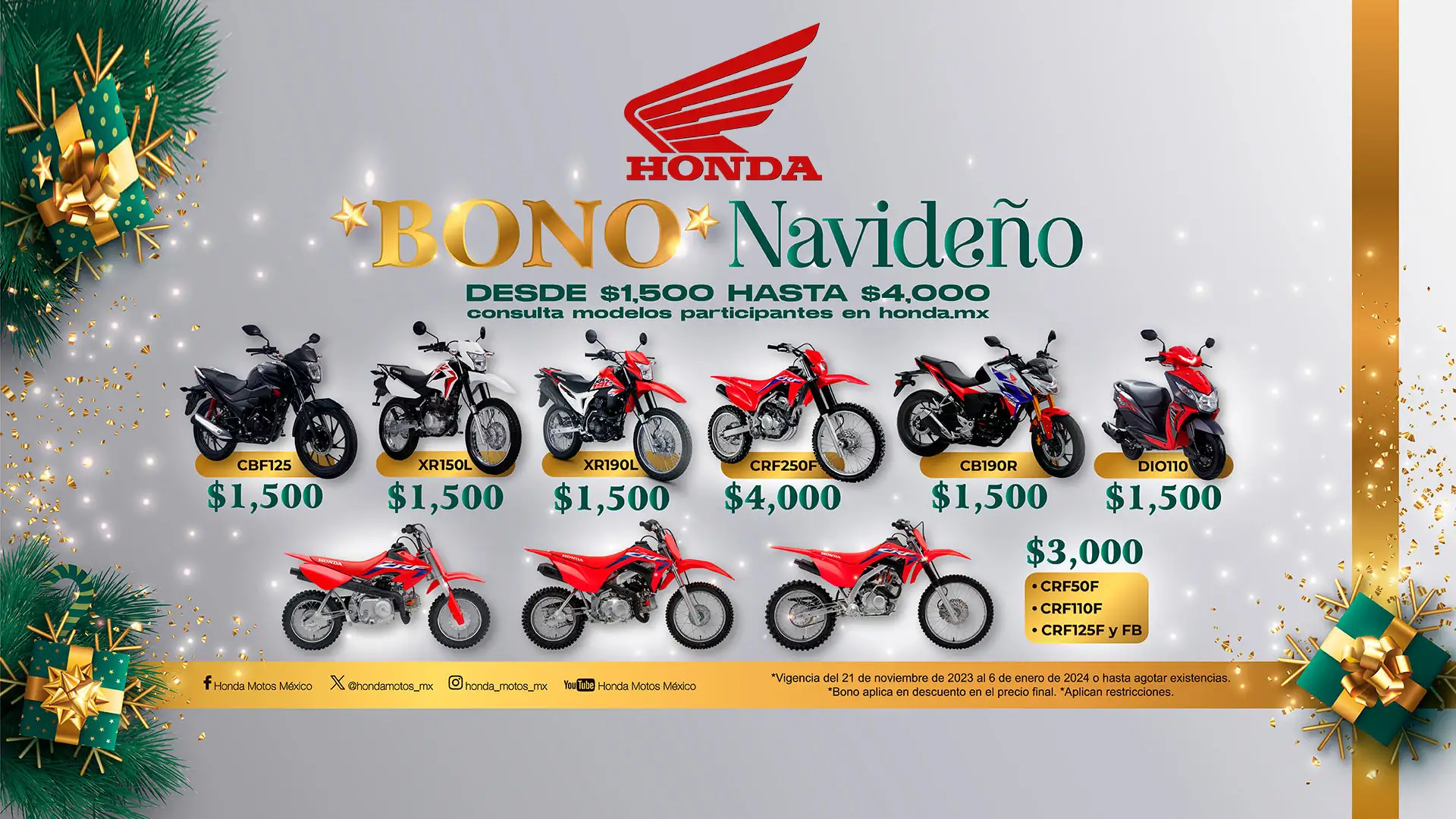 Honda Bono Navideño 2023