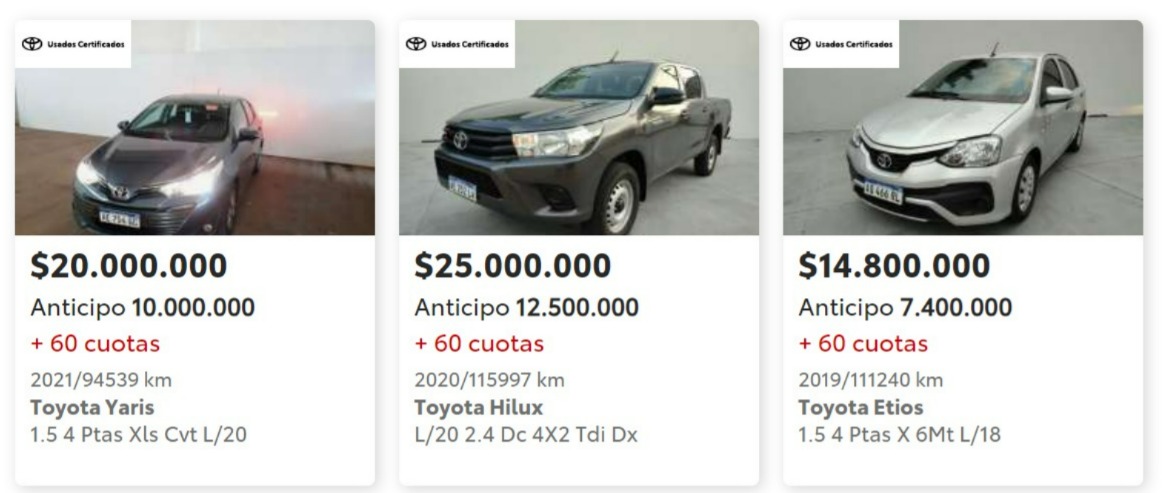 Autos Toyota usados