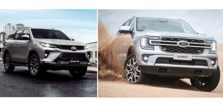 Toyota SW4 VS Ford Everest: precios durante noviembre 2025