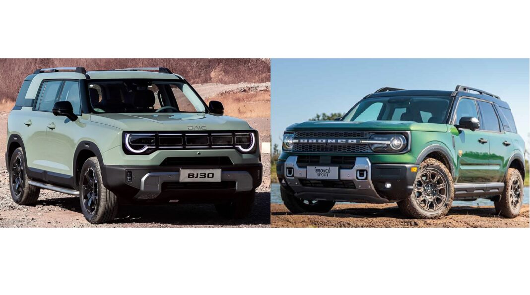 BAIC BJ30 VS Ford Bronco Sport: precios en enero 2026