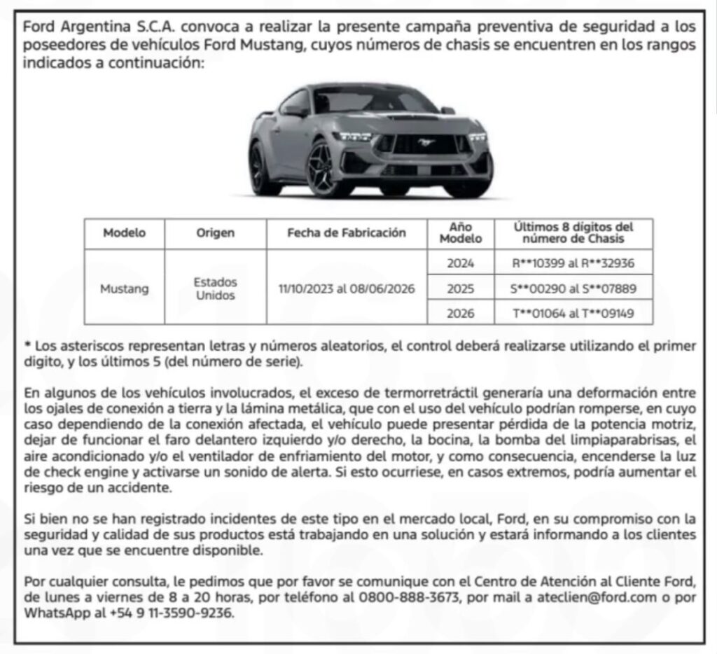 RECALL-FORD-MUSTANG